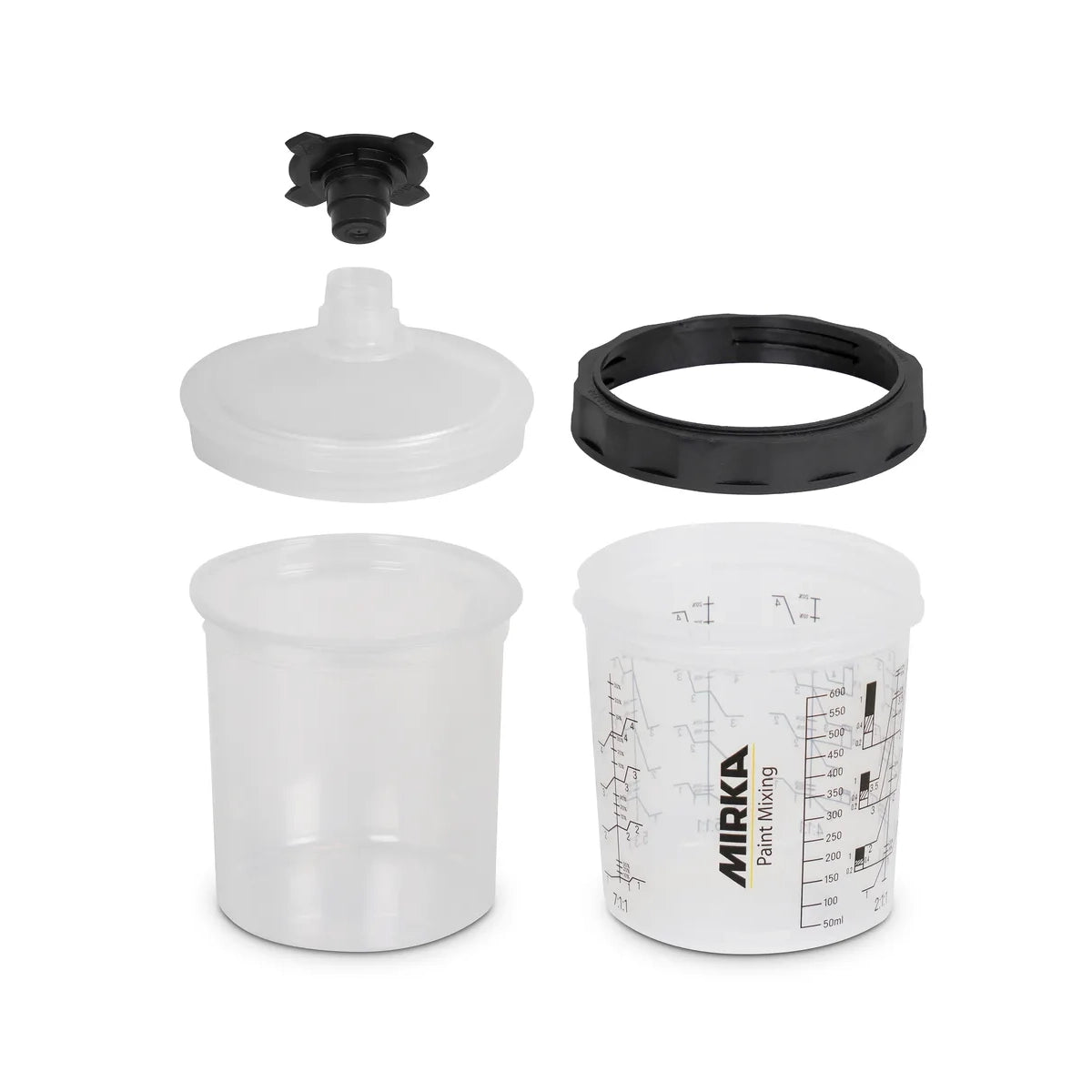 Mirka Paint Cup System with 125µm Filter Lids