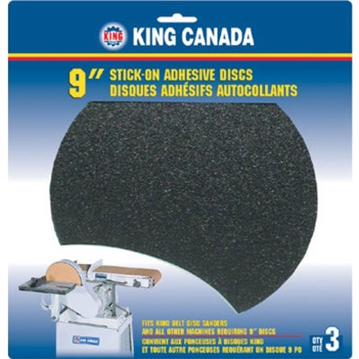 3 PC. 9" PSA Grit Wood Sanding Disc Kit