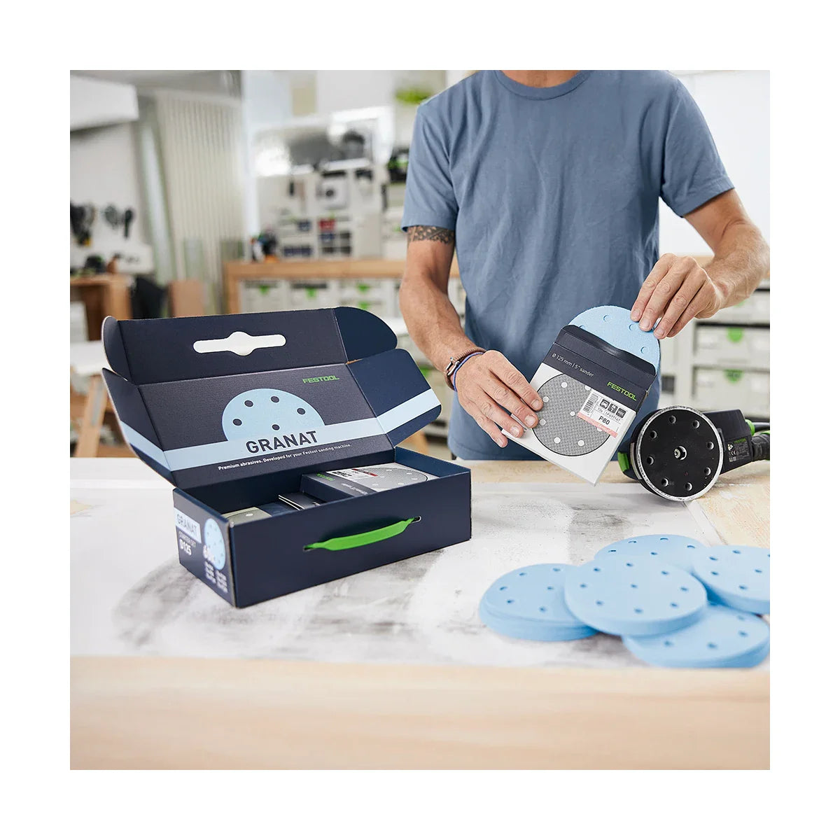 Festool 578668 Festool D125 Granat Abrasive Starter Set D125 GR-Set