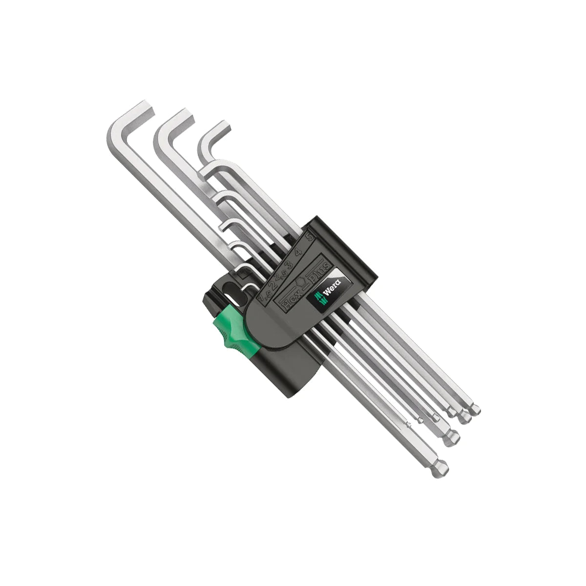 Wera Tools 05073594001 950/9 Hex-Plus 1 SB Metric Chrome Plated L-key 9-Piece Set