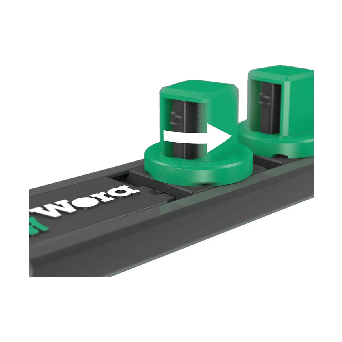 Wera Tools 05005400001 Zyklop 9 Piece Metric Socket Set 1/4" Drive w/ Magnetic Socket Rail