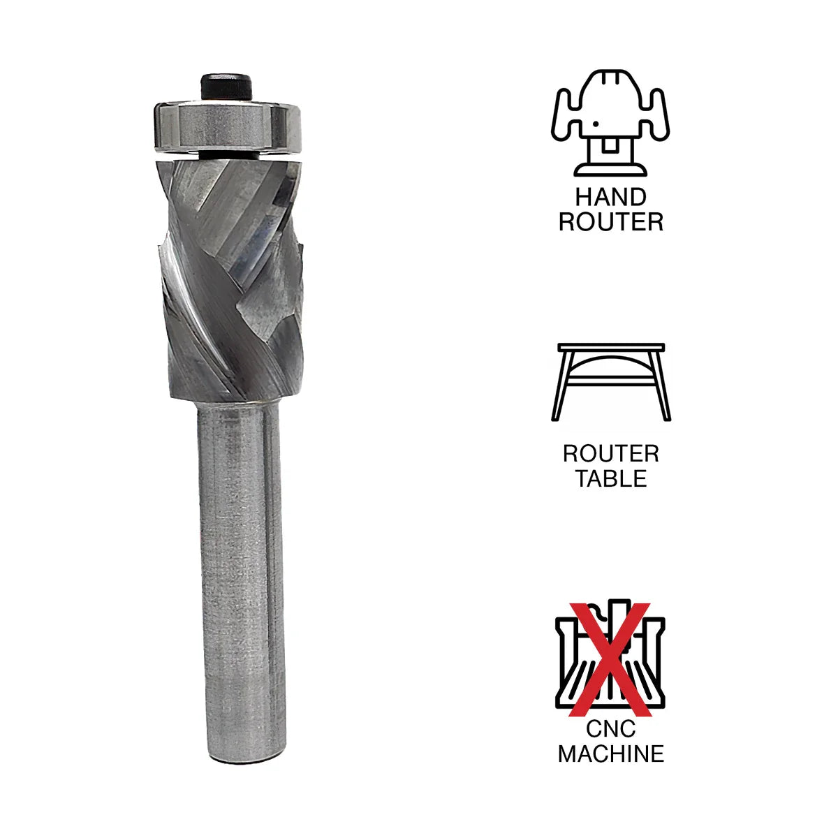 Whiteside WHUDFT9138 Ultra-Long Ultimate Flush Trim Compression Bit 1/2"SH, 7/8"CD, 1-3/8"CL