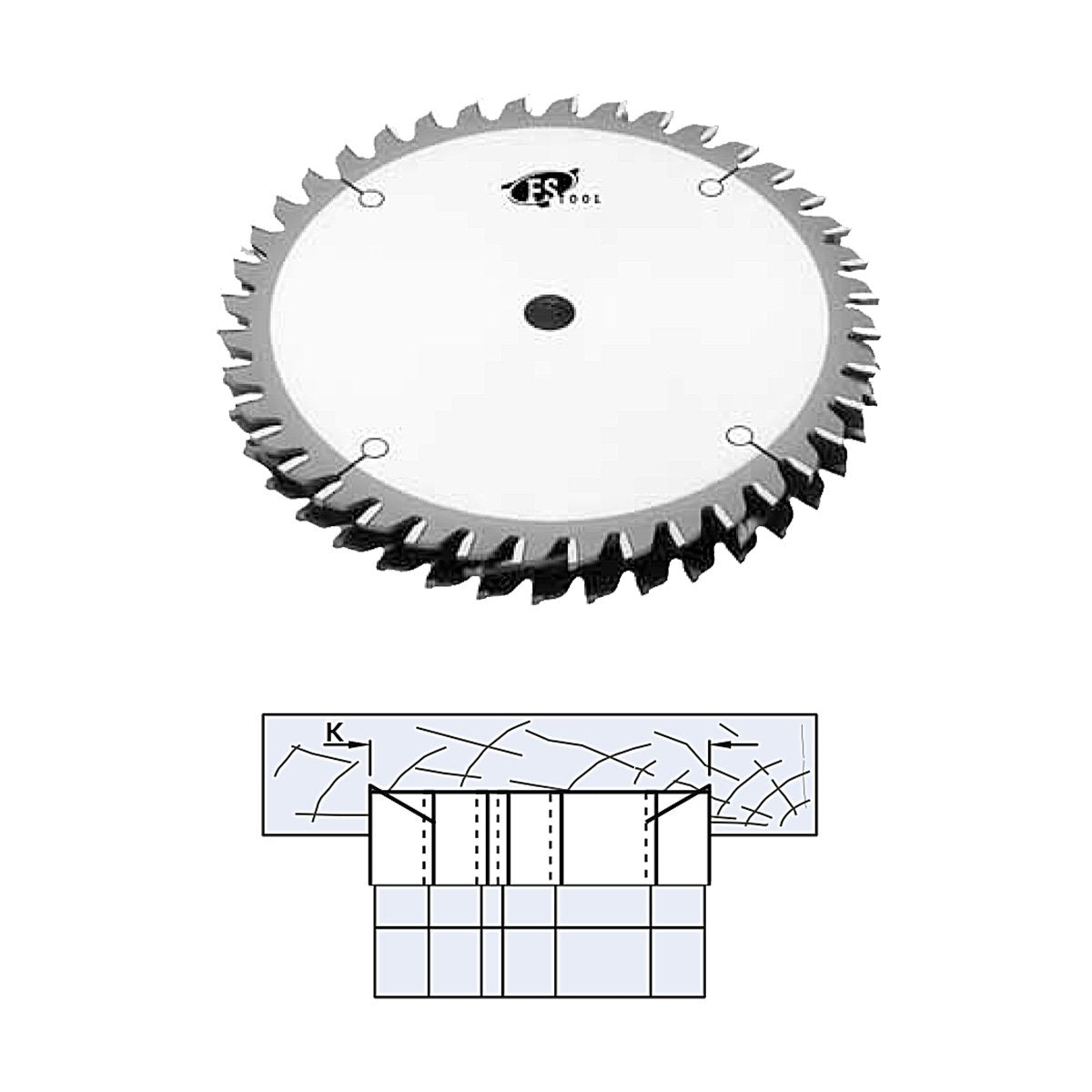 FS Tool Fine 8" Dado Set 40 Tooth - 5/8" Bore
