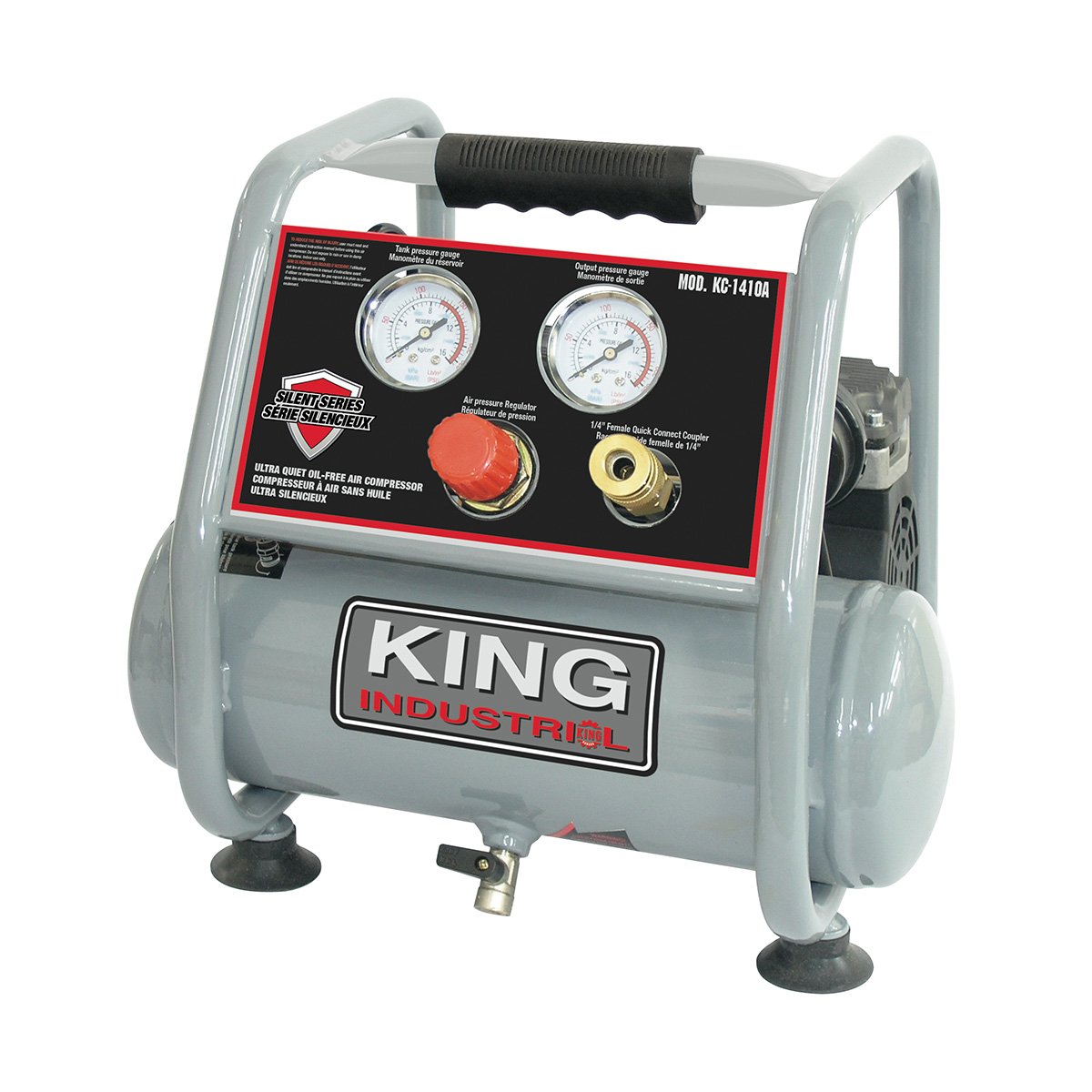 King Industrial Ultra Quiet Oil Free Air Compressor