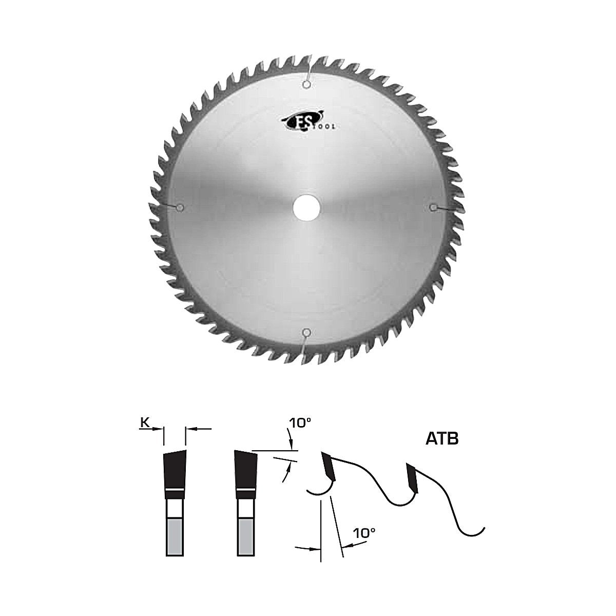 FS Tool Cross Cut Saw Blade 12" 60 Tooth 30mm Bore