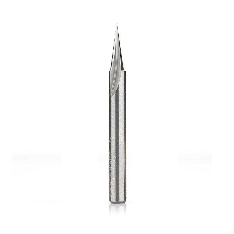 Amana Tool Solid Carbide Carving Liner 18 Deg x 1/4 Diameter x 5/8 x 1/4 Inch Shank x 1-Flute