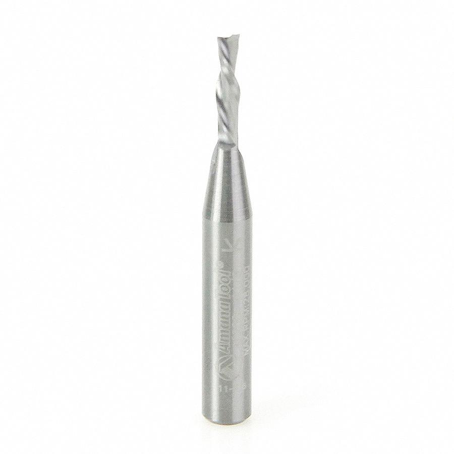 Amana Tool Solid Carbide Spiral Plunge 1/8 Diameter x 1/2 x 1/4 Inch Shank x 2 Inch Long Down-Cut