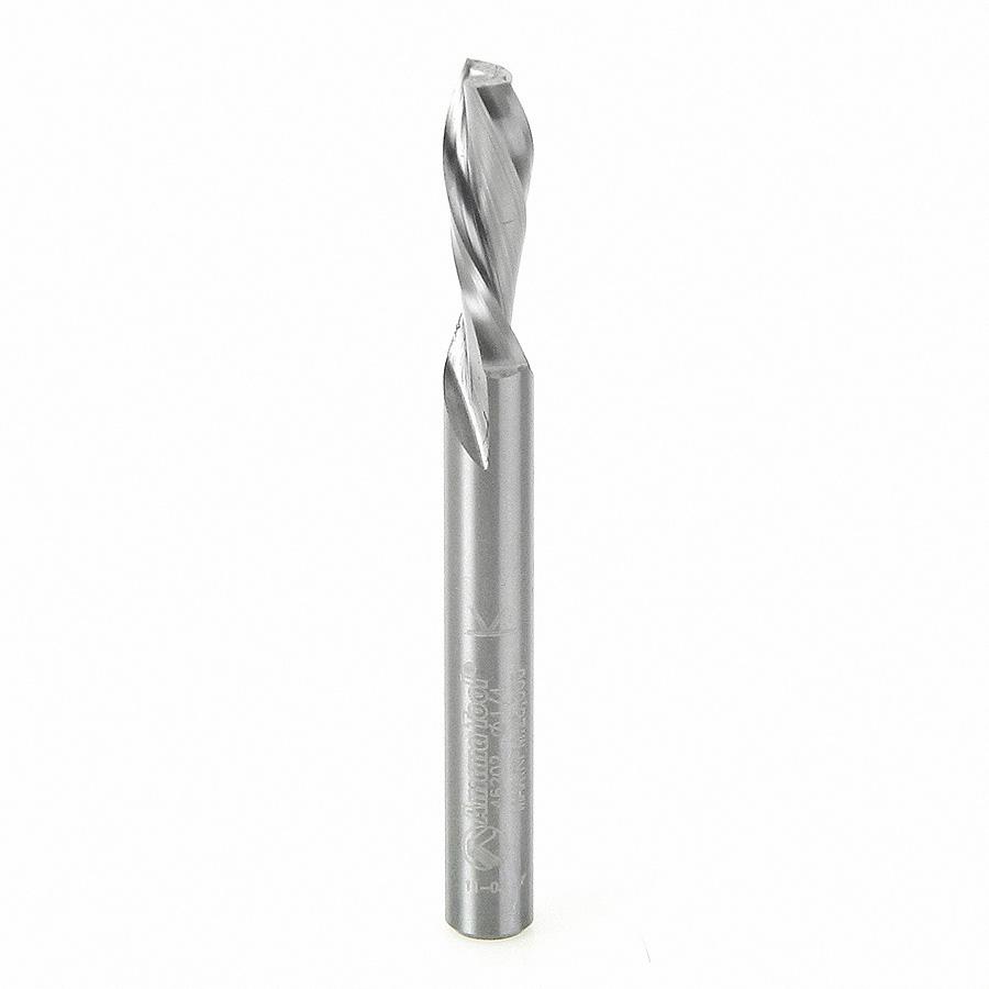 Amana Tool Solid Carbide Spiral Plunge 1/4 Diameter x 1/2 x 1/4 Inch Shank x 2 Inch Long Down-Cut