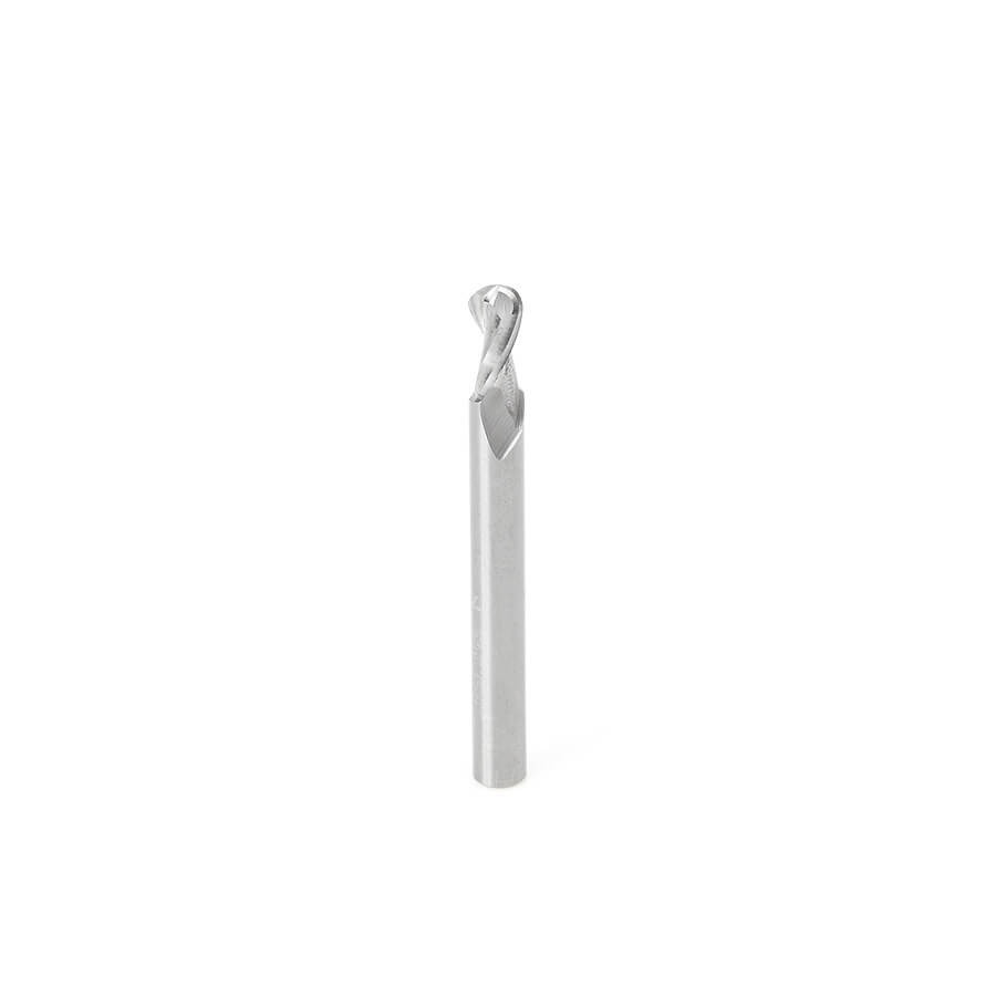 Amana Tool 46426 Solid Carbide Up-Cut Spiral Ball Nose 1/8 Radius x 1/4 Dia x 1/2 x 1/4 Shank x 2-1/2 Inch Long x 2 Flute Router Bit
