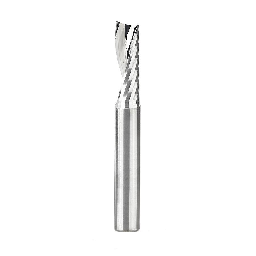 Amana Tool Solid Carbide CNC Spiral 'O' Flute, Plastic Cutting 1/4 Diameter x 3/4 x 1/4 Inch Shank Up-Cut Router Bit