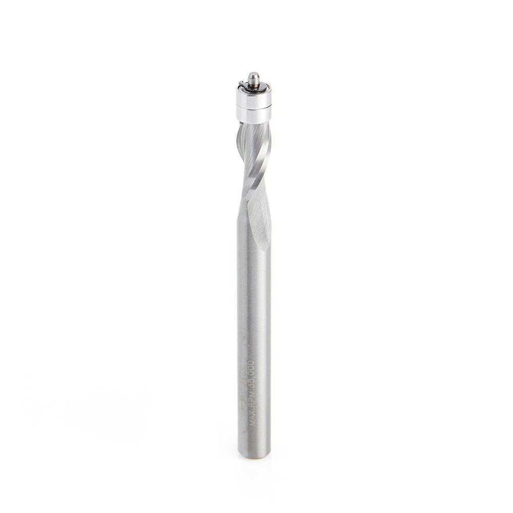Amana Tool Solid Carbide Aluminum Cutting Flush Trim Spiral Up-Cut 1/4 Diameter x 1/2 x 1/4 Inch Shank