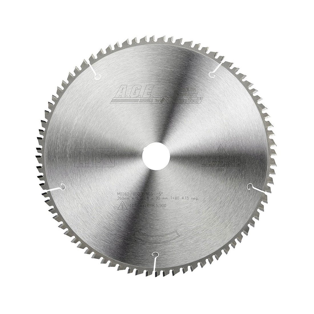 Amana Tool Carbide Tipped Saw Blade 80 Tooth ATB 260mm x 30mm Bore