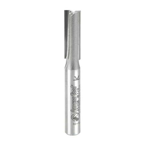 Amana Tool 45208 Carbide Tipped Straight Plunge High Production 1/4 Diameter x 3/4 x 1/4 Inch Shank