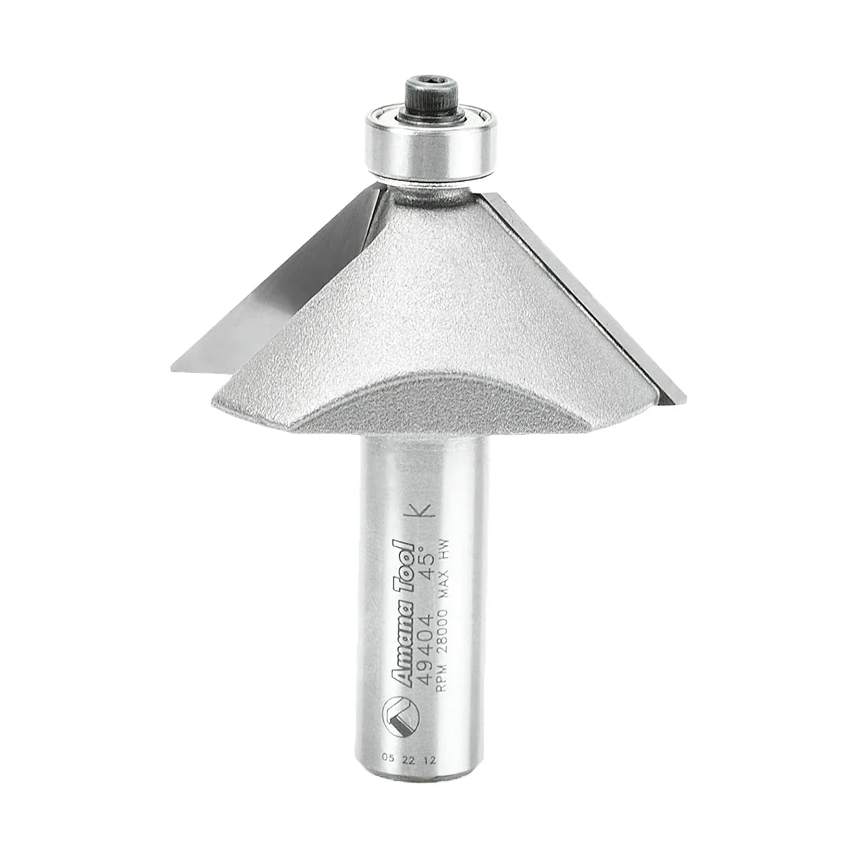 Amana Tool 49404 Carbide Tipped Chamfer 45 Degree x 1-31/32 Inch Diameter x 3/4 x 1/2 Shank