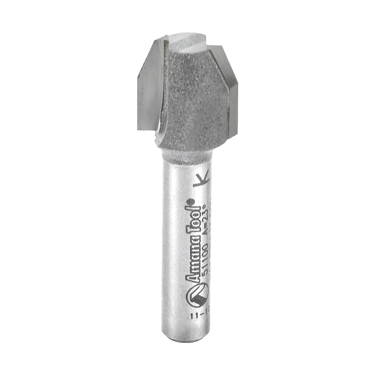 Amana Tool 51100 Carbide Tipped Combination Bevel/Flush Laminate Trim 23 Degree x 1/2 Diameter x 1/2 x 1/4 Inch Shank