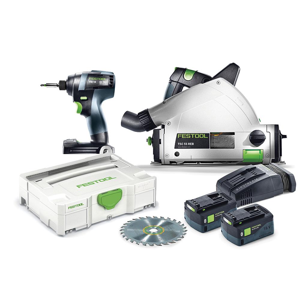 Festool TID 18 Impact Driver + TSC 55 REB Track Saw Combo Kit