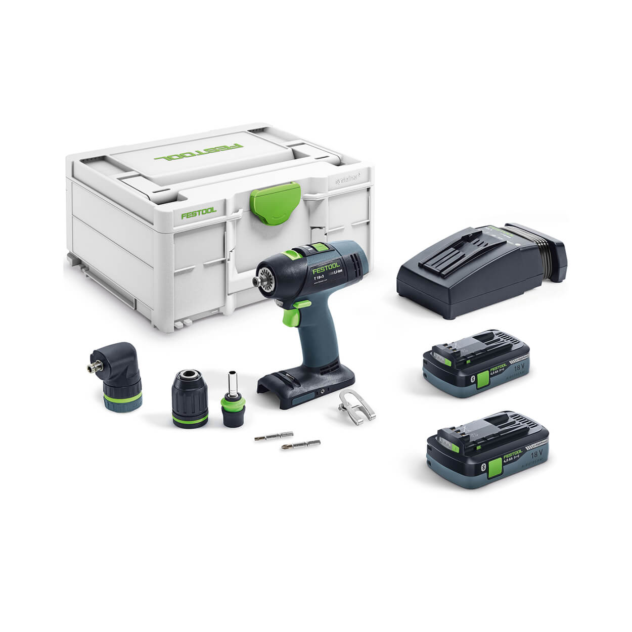 Festool 576991 Cordless Drill T 18+3 - HPC4,0 I-Set US