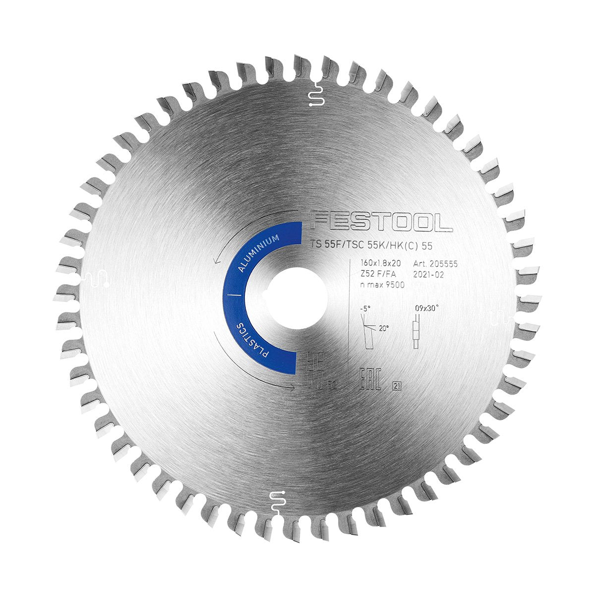 Festool TSC 55 K 52 Tooth Aluminum/Plastic Saw Blade