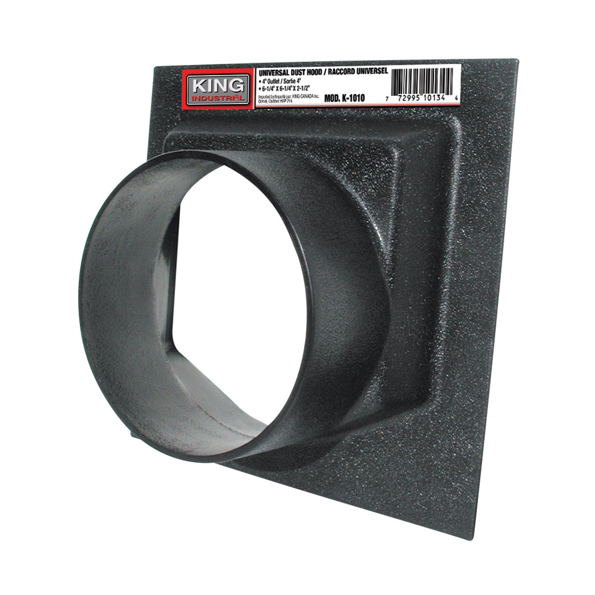 King Industrial K-1010 4" Universal Dust Hood