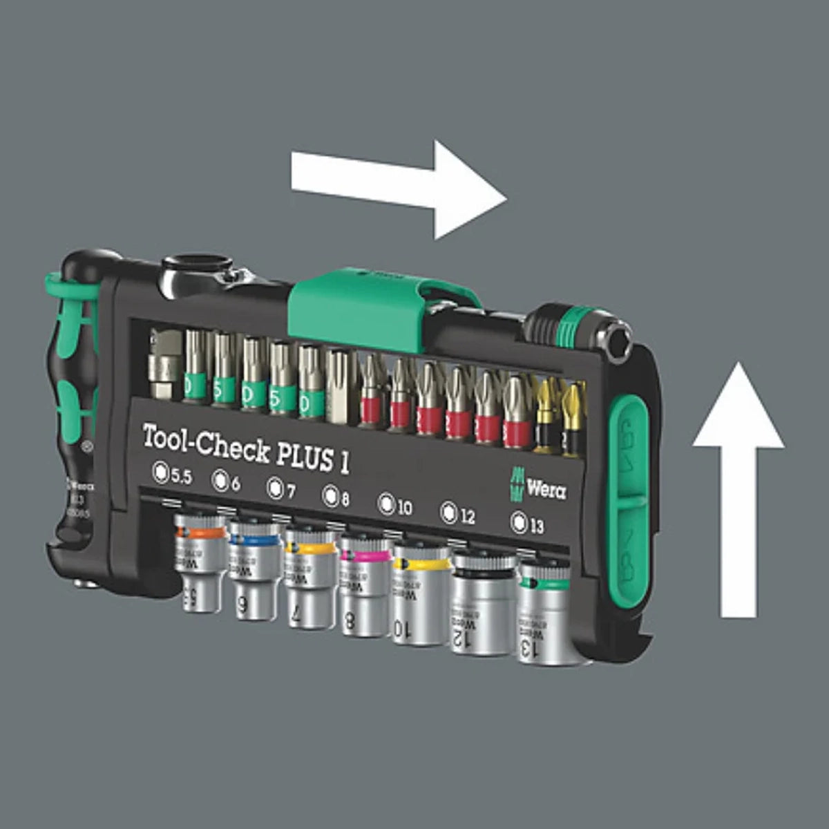 Zyklop Tool-Check PLUS 1 with Pozidriv Bits 39-Piece Set