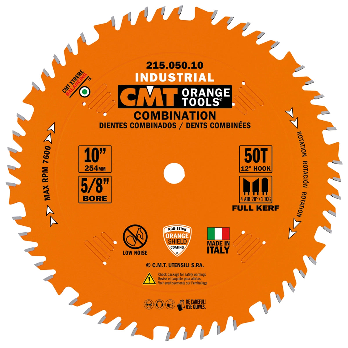 Combination 10"X0.126/0.087X5/8" T=50 4ATB+TCG