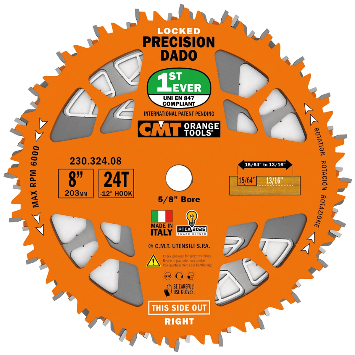 Locked Dado Pro Set 8" 24 Teeth