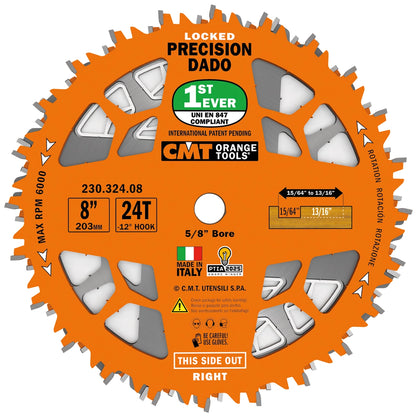 Locked Dado Pro Set 8" 24 Teeth
