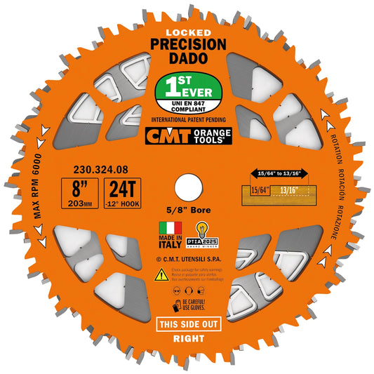 Locked Dado Pro Set 8" 24 Teeth