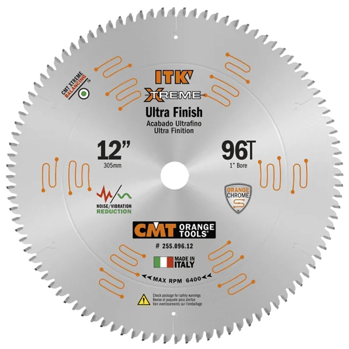 Ultra Finish ITK 12" x 1"bore" T=96 Hi-ATB (-5° NEG)