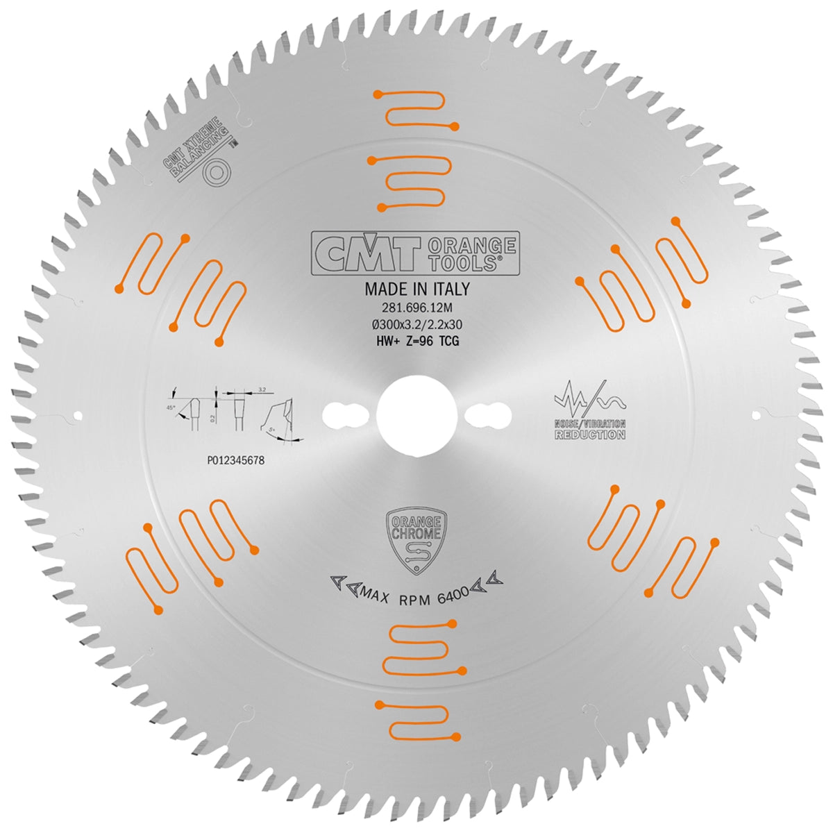 300MM 30MM arbor - 96 Tooth Single-Sided - Laminate & Melamine Blade