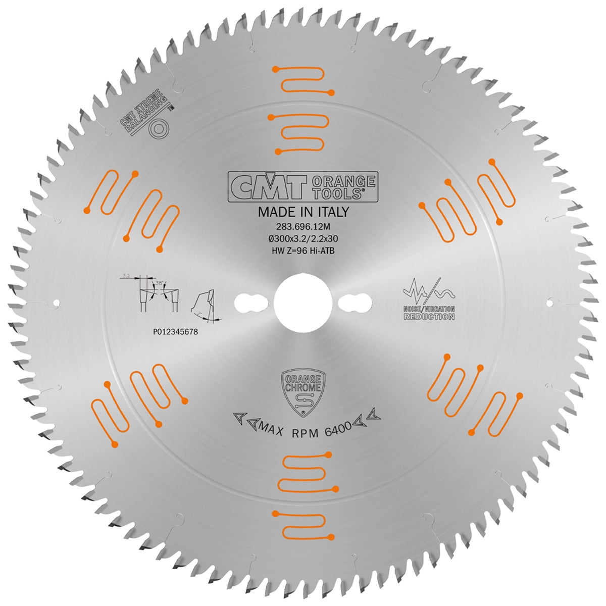 300MM 30MM arbor - 96 Tooth Ultra Finish Plywood & Melamine Blade