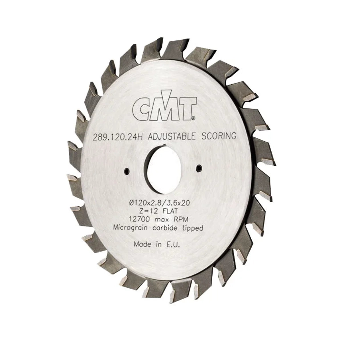 Industrial Scoring Adjustable 120X2.8-3.6X20mm T=12+12 FLAT