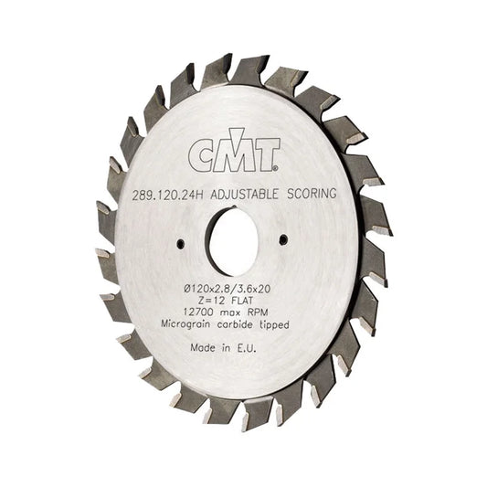 Industrial Scoring Adjustable 120X2.8-3.6X20mm T=12+12 FLAT