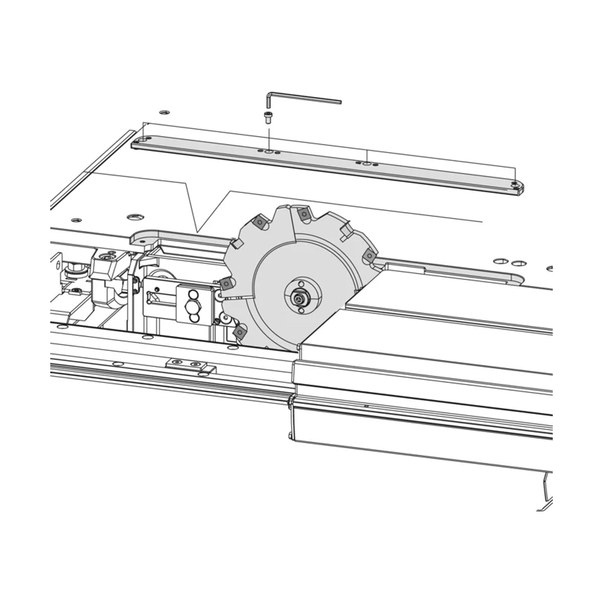 Table insert for slotting cutters