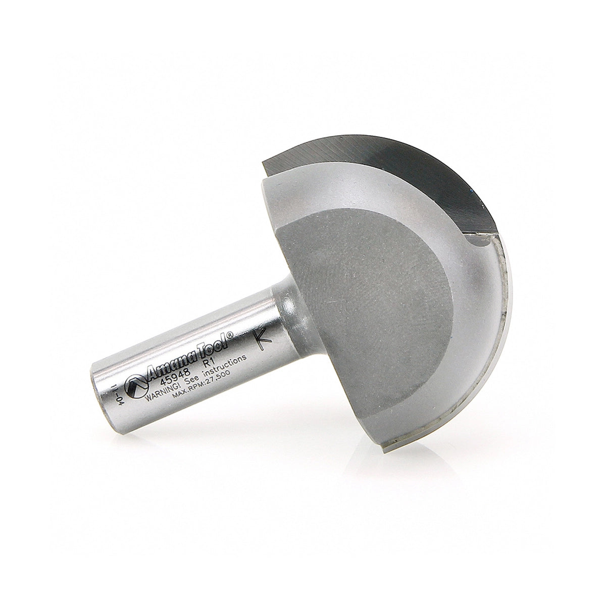 Carbide Tipped Core Box 1 Inch Radius x 2 Inch Dia x 1-1/4 x 1/2 Shank Extra Deep