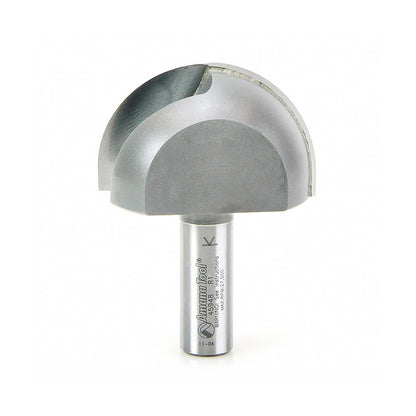 Carbide Tipped Core Box 1 Inch Radius x 2 Inch Dia x 1-1/4 x 1/2 Shank Extra Deep