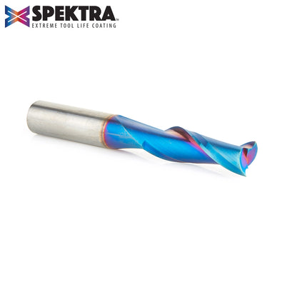 Solid Carbide Spektra™ Extreme Tool Life Coated Spiral Plunge 3/8 Dia x 1-1/4 x 3/8 Inch Shank