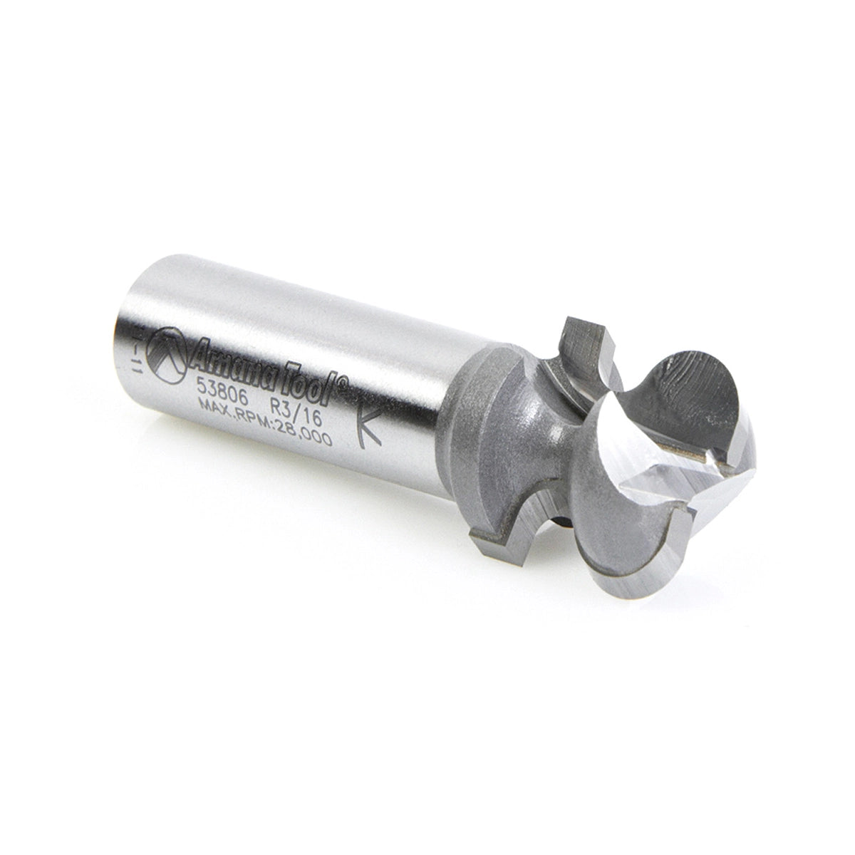 Carbide Tipped Finger Grip 3/32 x 3/16 Radius x 3/4 Dia x 3/4 x 1/2 Inch Shank