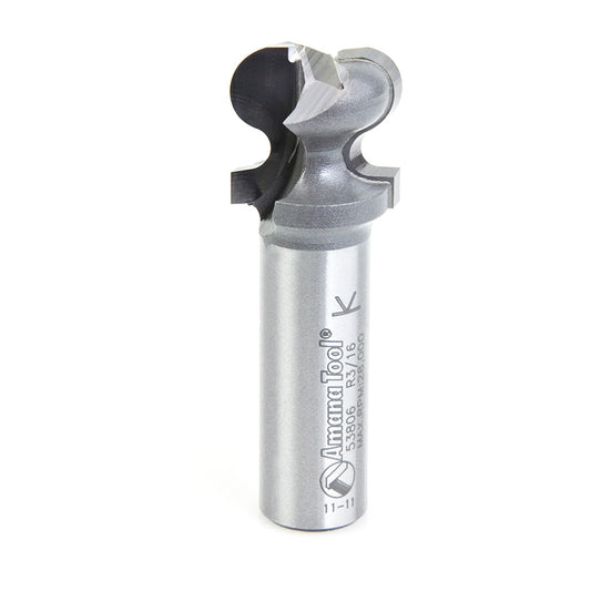 Carbide Tipped Finger Grip 3/32 x 3/16 Radius x 3/4 Dia x 3/4 x 1/2 Inch Shank