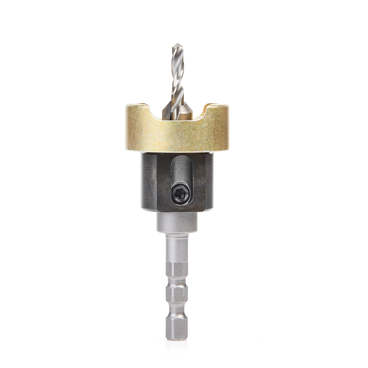 Carbide Tipped 82 Degree Countersink with Adjustable Depth Stop and No-Thrust Ball Bearing