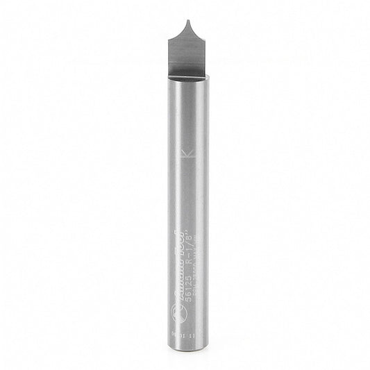 Solid Carbide Point Cutting Roundover 1/8 Radius x 1/4 Dia x 5/16 x 1/4 Shank Router Bit