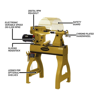 20" x 20" Woodworking Lathe, 2 HP, 220V 1Ph (PM2020)
