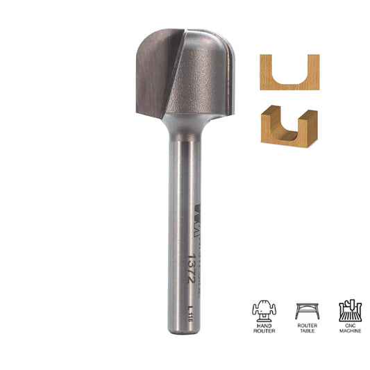 Bowl & Tray Bit 1/4"SH, 1/4"R, 3/4"CD