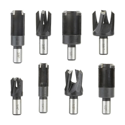 Amana Tool 607-500 Timberline 8-Piece Wood Plug Cutter Set (Straight &amp; Tapered)