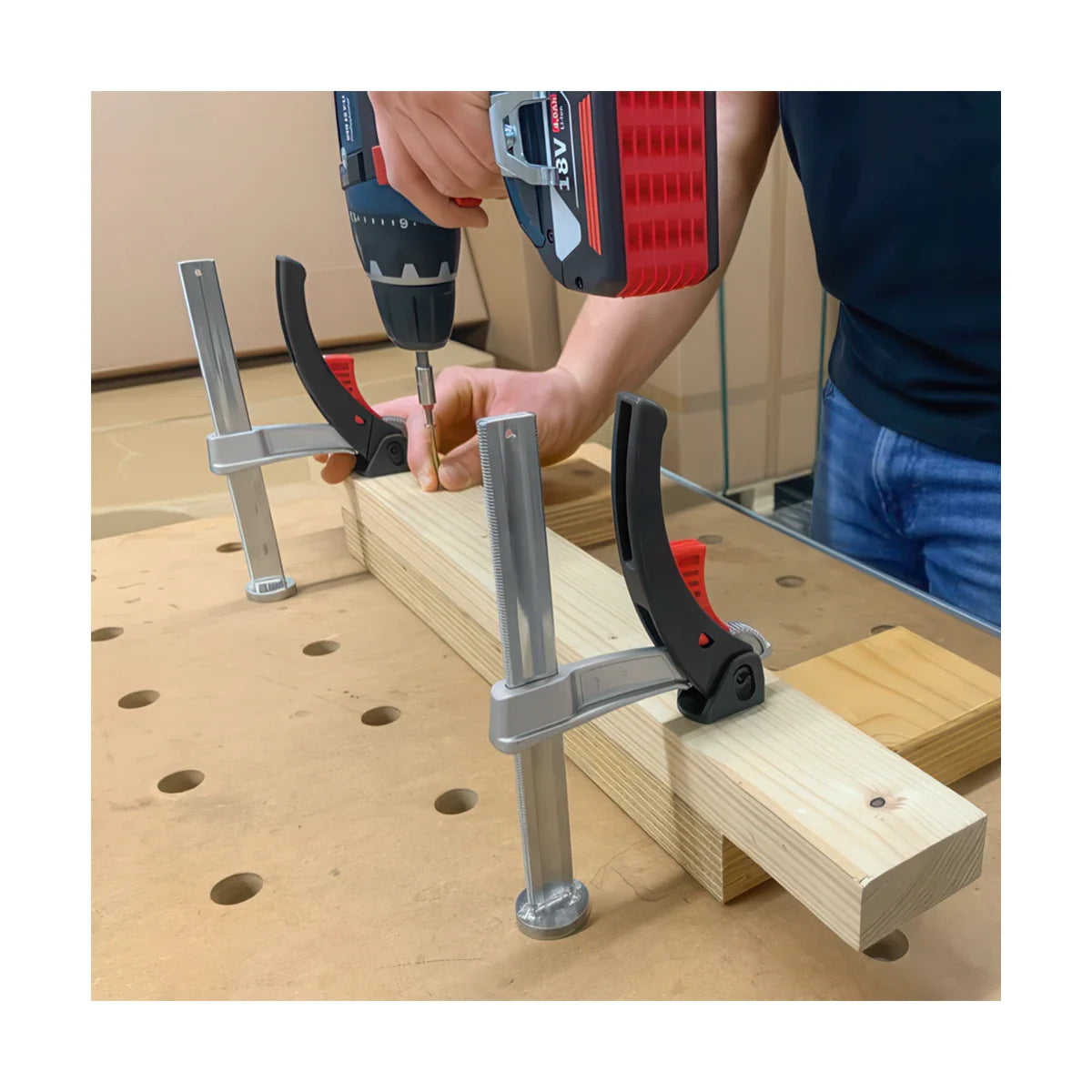 Bessey Tools KLI20-MFT-SET Table Clamp with Ratcheting Lever