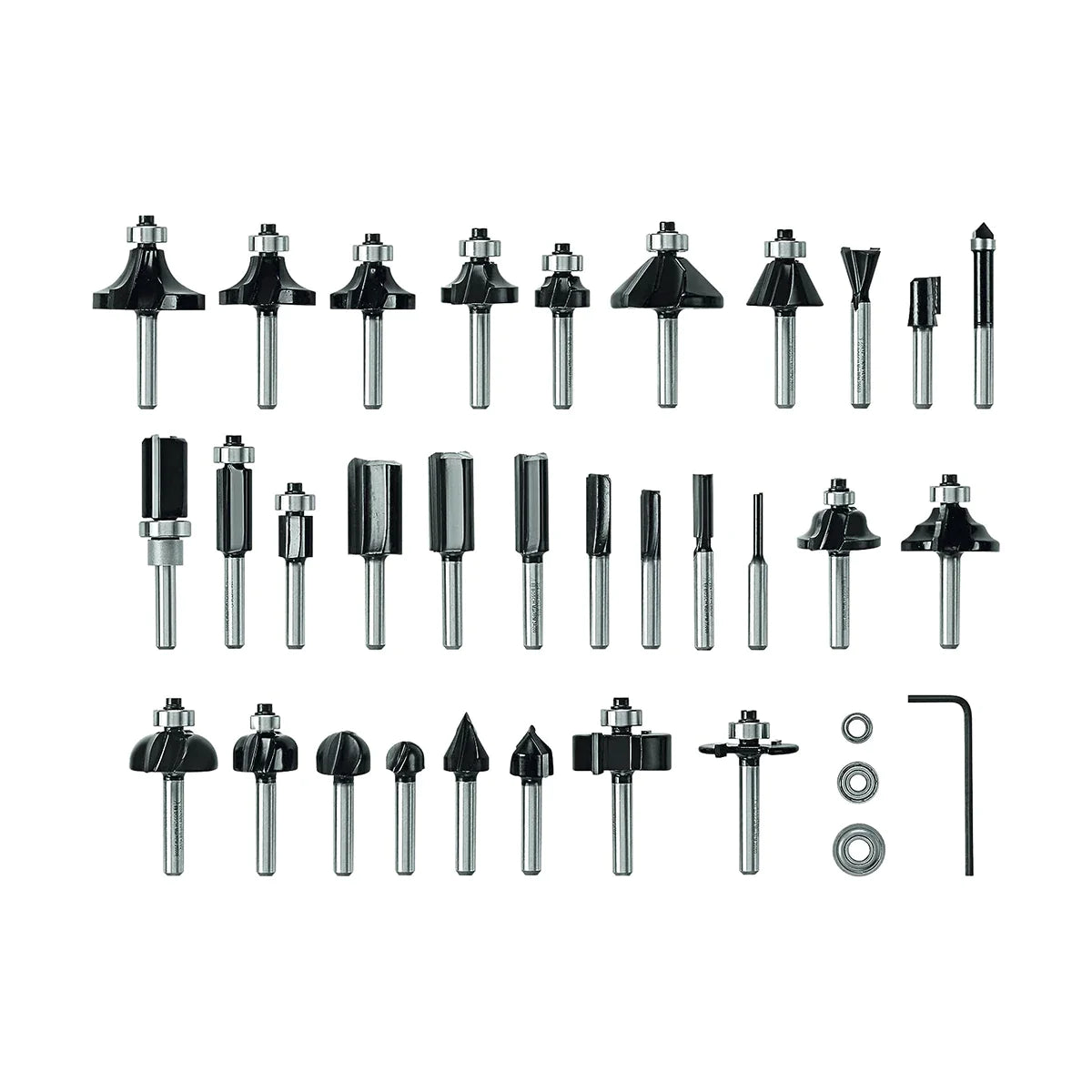 Template Router Bit Bosch Bosch RBS030MBS 30 piece Carbide-Tipped Wood Router Bit Set – Wooden ...