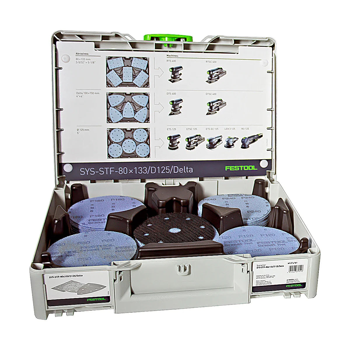 Festool 578146 Systainer³ D125 Abrasive Set SYS3-STF D125 GR NET-Set