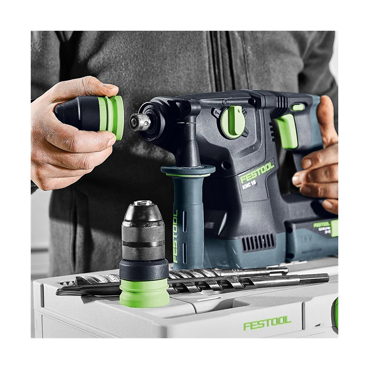 Festool 577450 Cordless Rotary Hammer Drill KHC 18 EB-Basic