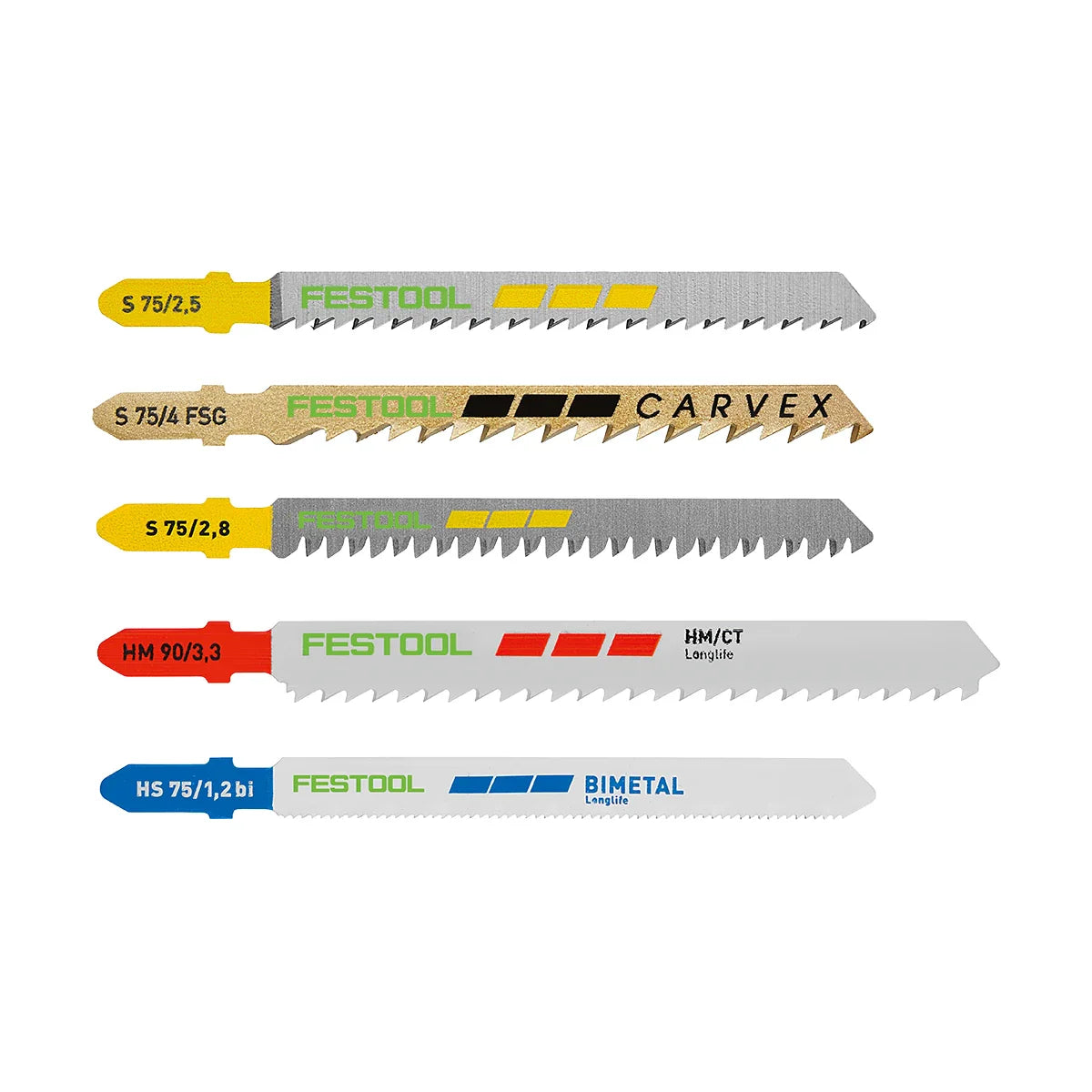 Festool 578071 Jigsaw blade set STS-Sort/21 W/P/M