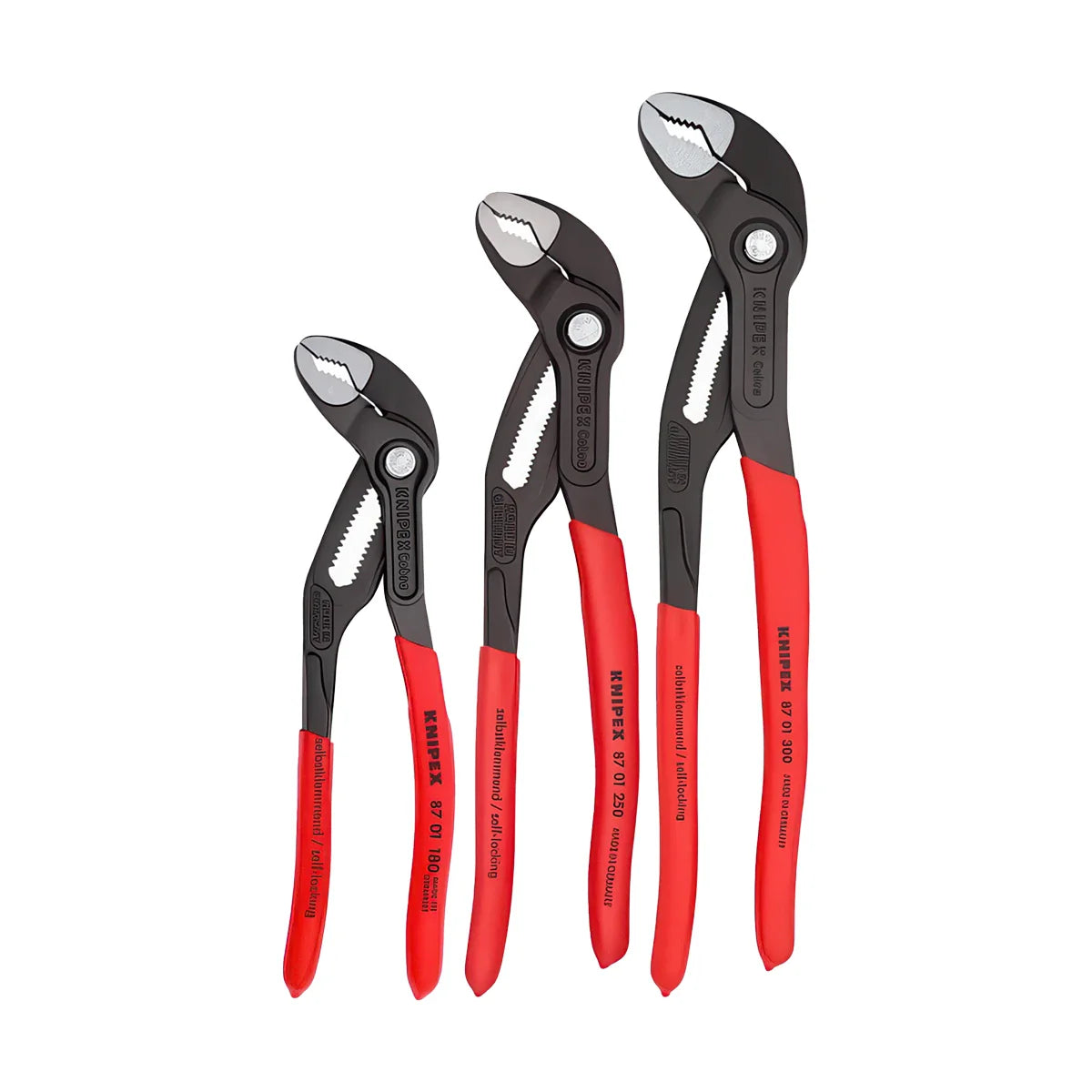 Knipex Tools 00 20 06 US1 Cobra Pliers 3-Piece Set